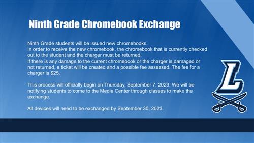 9th Grade Chromebook Exchange 2023